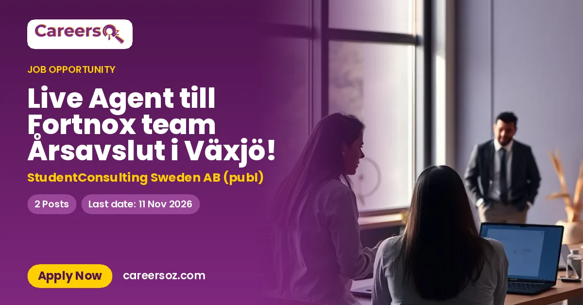 Live Agent till Fortnox team Årsavslut i Växjö! – StudentConsulting Sweden AB (publ)