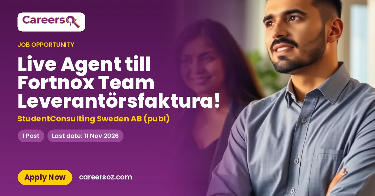 Live Agent till Fortnox Team Leverantörsfaktura! – StudentConsulting Sweden AB (publ)