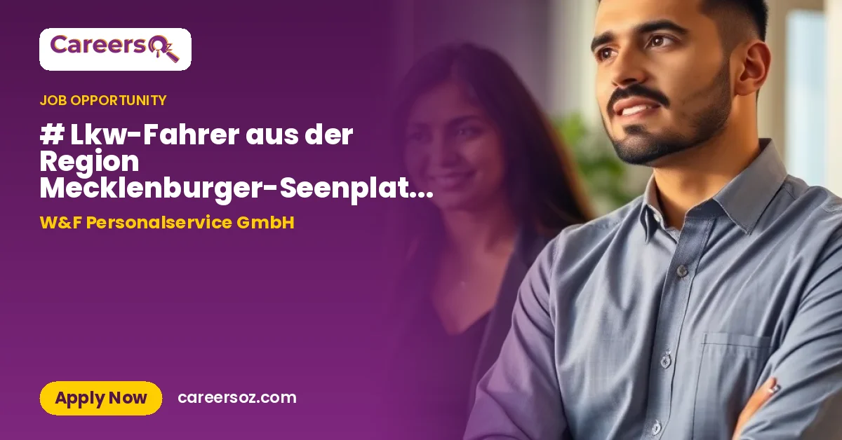 # Lkw-Fahrer aus der Region Mecklenburger-Seenplatte ,für 12 Tonner , (M/W/D) Gesucht – W&F Personalservice GmbH