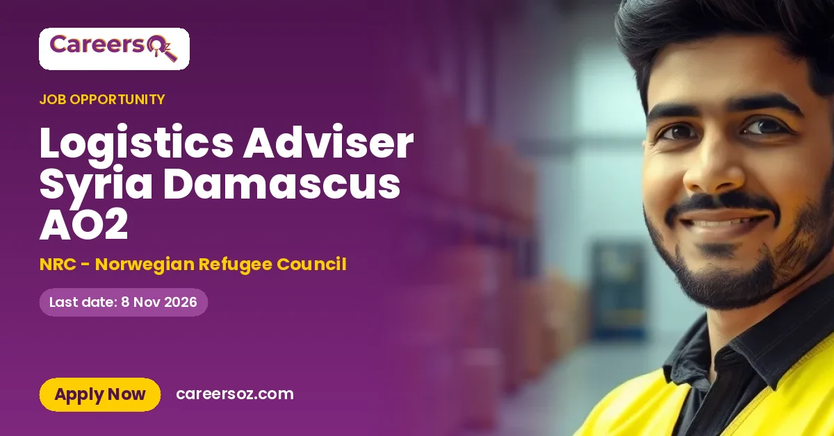 Logistics Adviser Syria Damascus AO2 – NRC - Norwegian Refugee Council