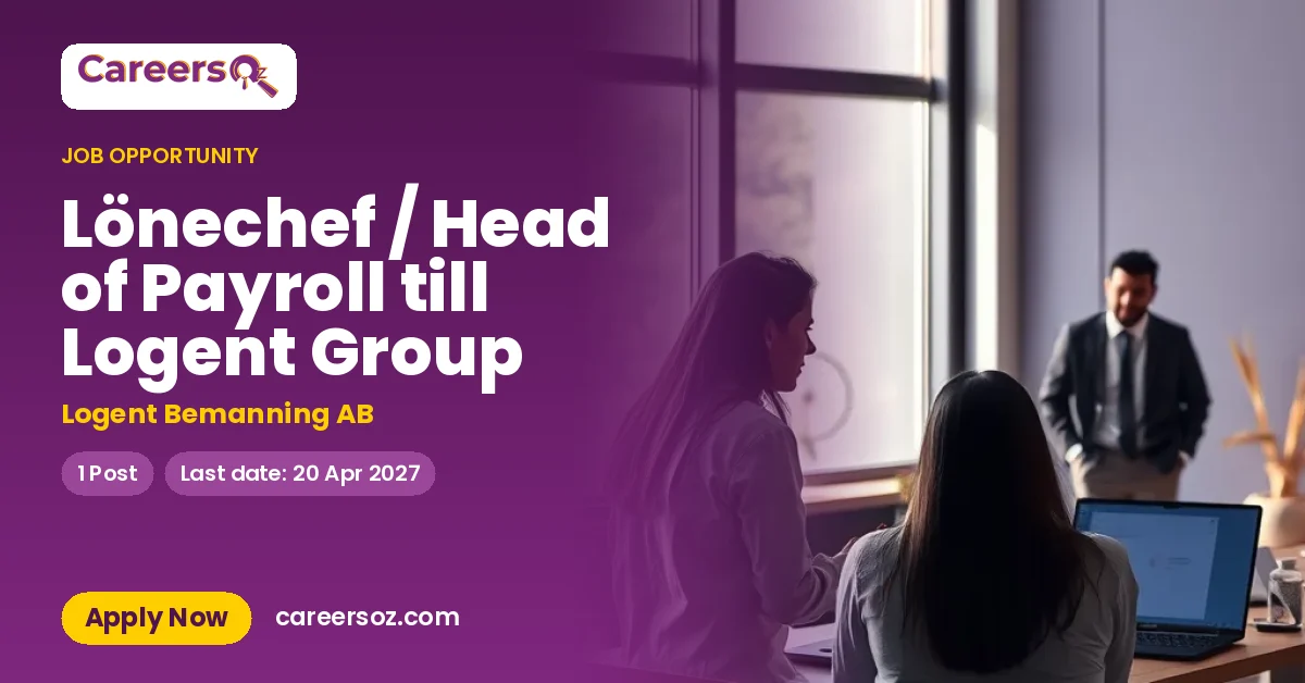 Lönechef / Head of Payroll till Logent Group – Logent Bemanning AB