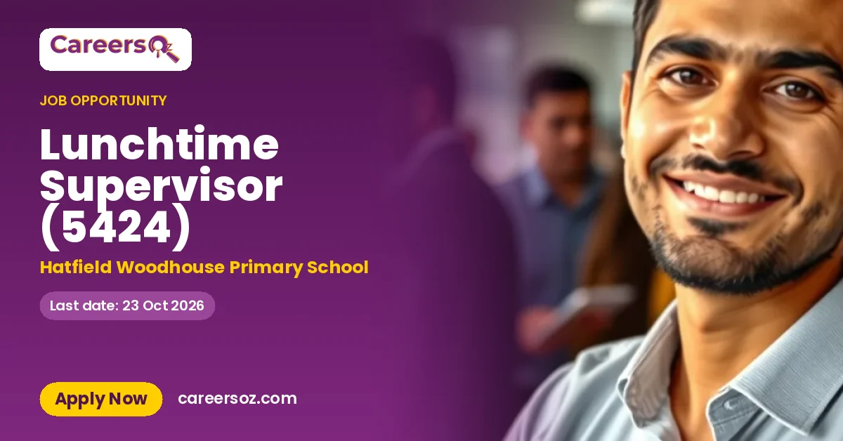 Lunchtime Supervisor (5424) – Hatfield Woodhouse Primary School