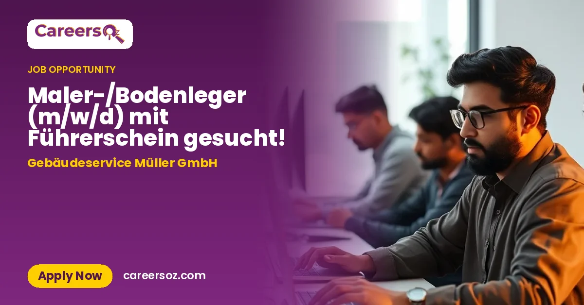 Maler-/Bodenleger (m/w/d) mit Führerschein gesucht! – Gebäudeservice Müller GmbH