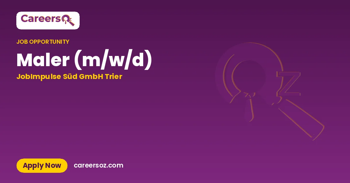 Maler (m/w/d) – JobImpulse Süd GmbH Trier