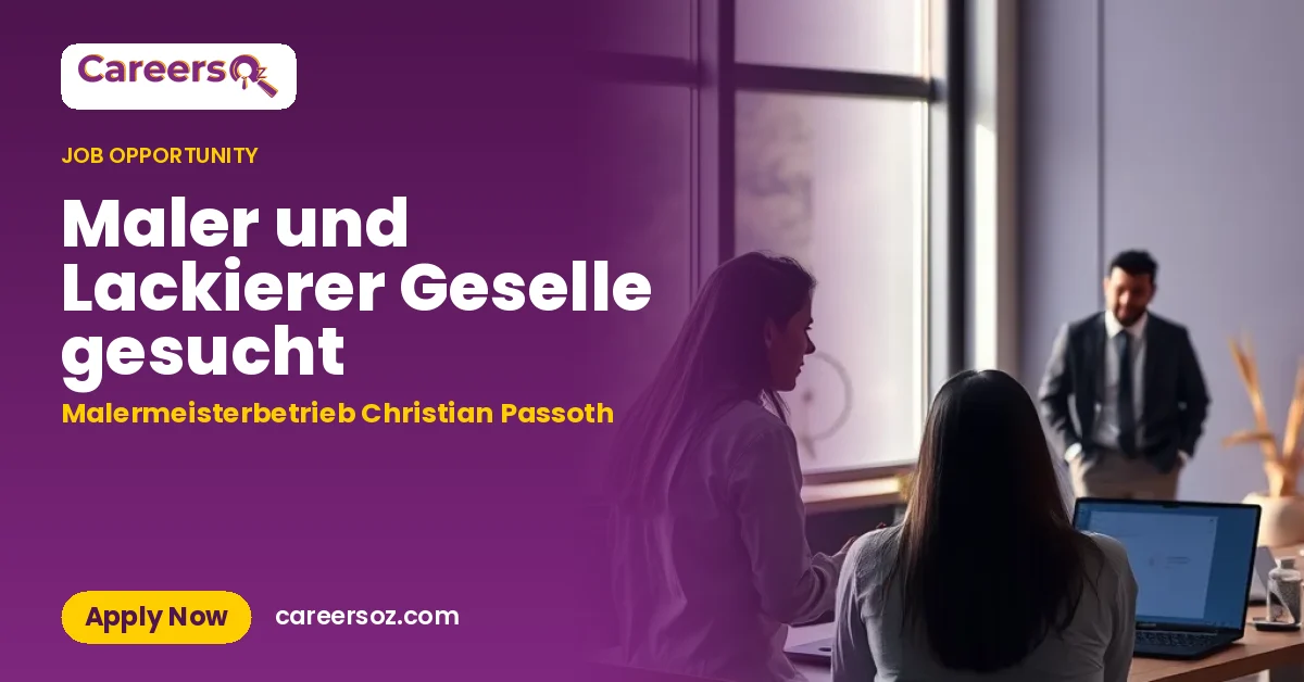 Maler und Lackierer Geselle gesucht – Malermeisterbetrieb Christian Passoth