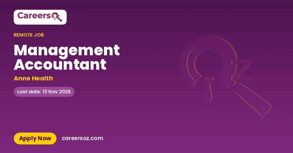 Management Accountant – Anne Health