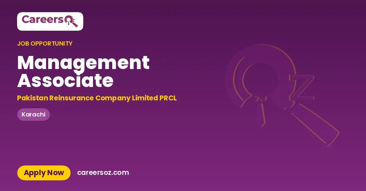 Management Associate – Pakistan Reinsurance Company Limited PRCL
