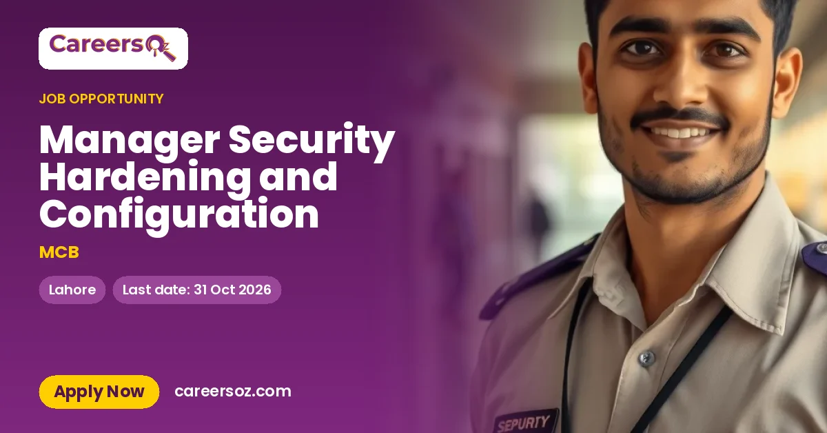 Manager Security Hardening and Configuration – MCB