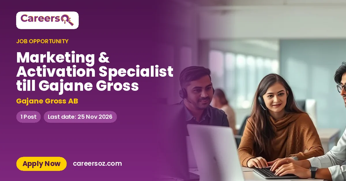 Marketing & Activation Specialist till Gajane Gross – Gajane Gross AB