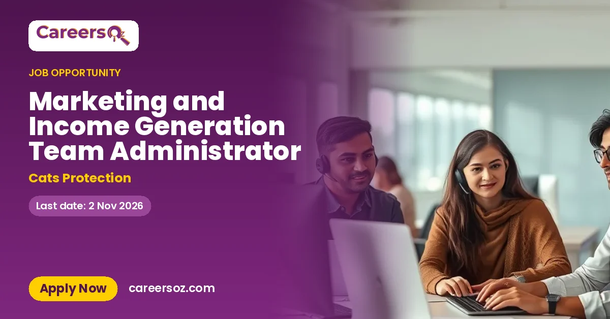 Marketing and Income Generation Team Administrator – Cats Protection