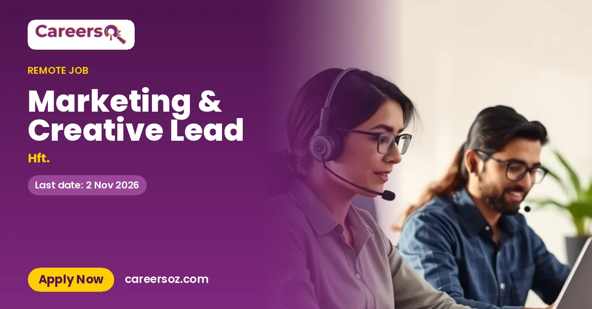 Marketing & Creative Lead – Hft.
