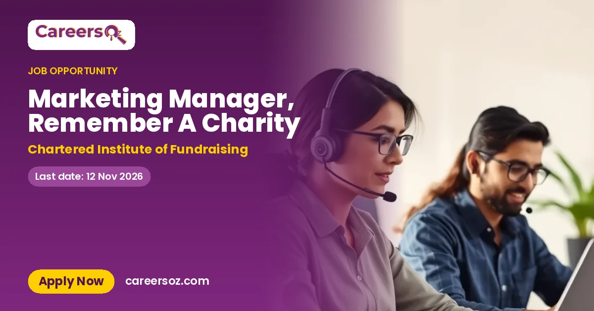 Marketing Manager, Remember A Charity – Chartered Institute of Fundraising