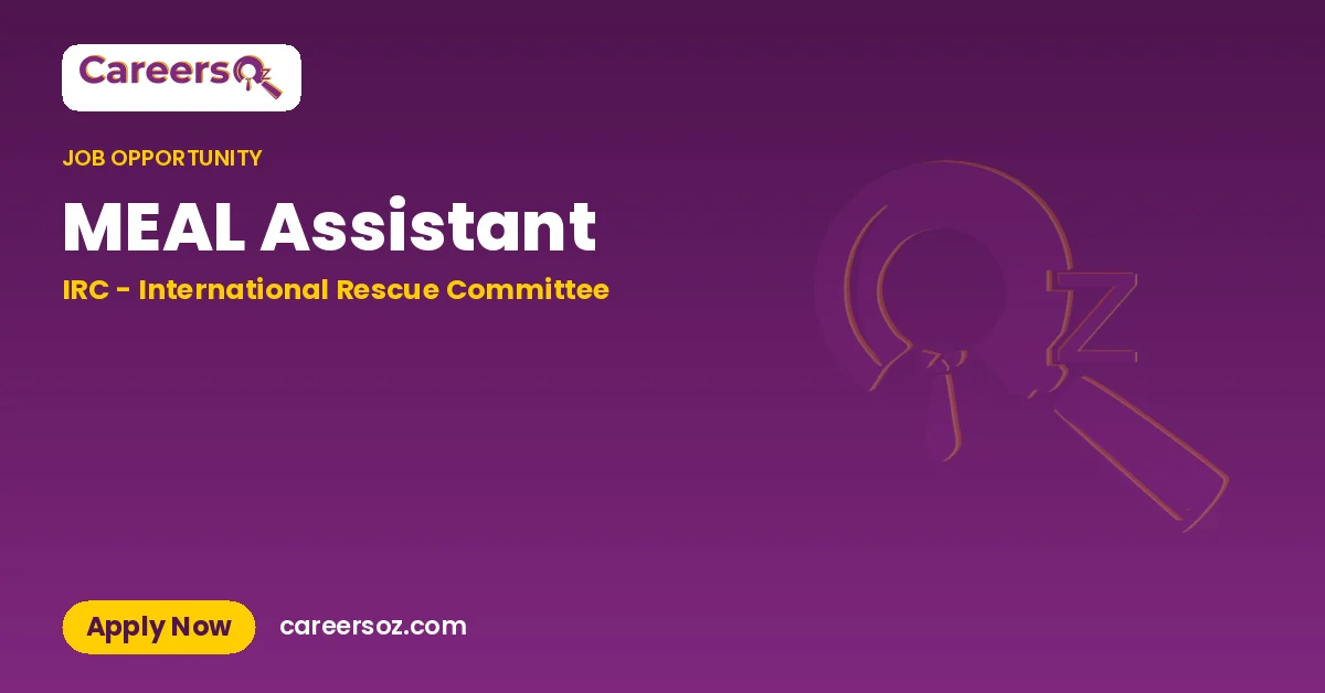 MEAL Assistant – IRC - International Rescue Committee