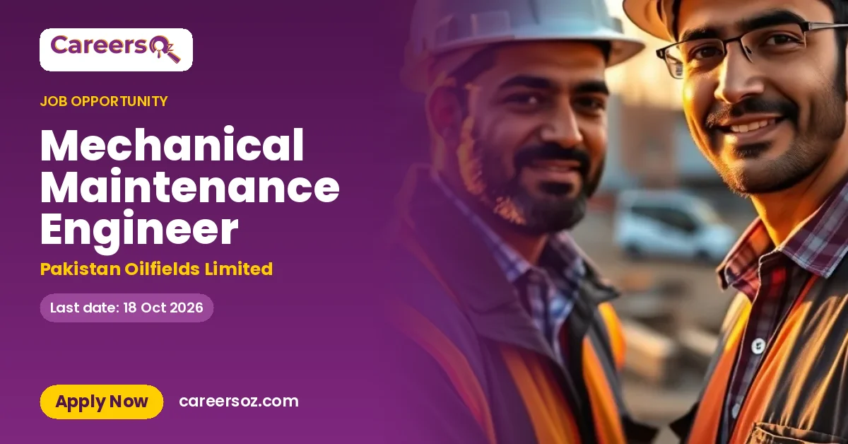 Mechanical Maintenance Engineer – Pakistan Oilfields Limited