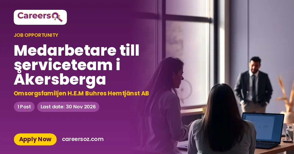 Medarbetare till serviceteam i Åkersberga – Omsorgsfamiljen H.E.M Buhres Hemtjänst AB
