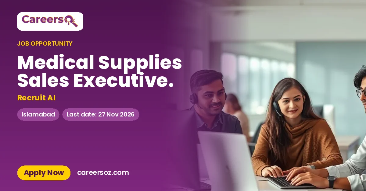 Medical Supplies Sales Executive. – Recruit AI