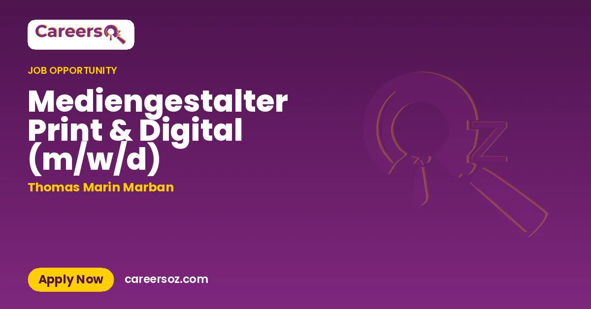 Mediengestalter Print & Digital (m/w/d) – Thomas Marin Marban