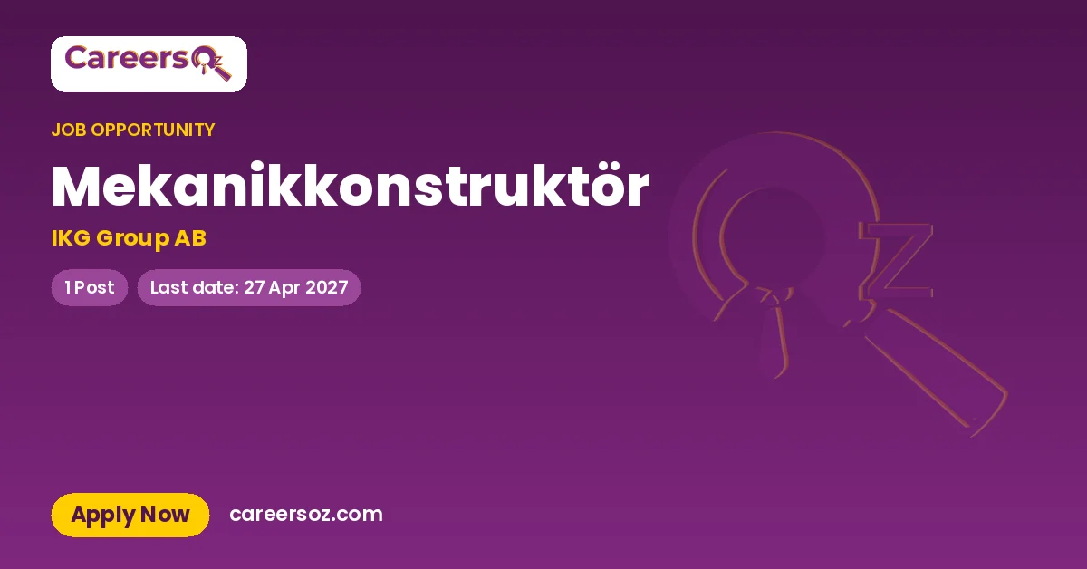 Mekanikkonstruktör – IKG Group AB