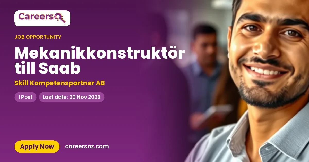 Mekanikkonstruktör till Saab – Skill Kompetenspartner AB