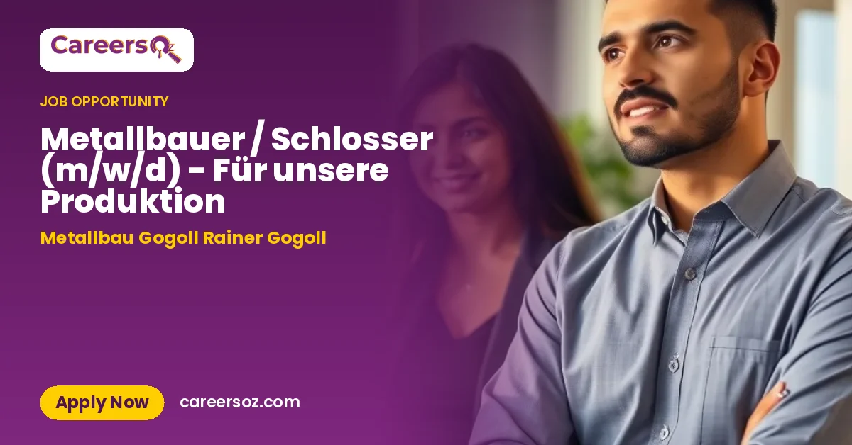 Metallbauer / Schlosser (m/w/d) - Für unsere Produktion – Metallbau Gogoll Rainer Gogoll