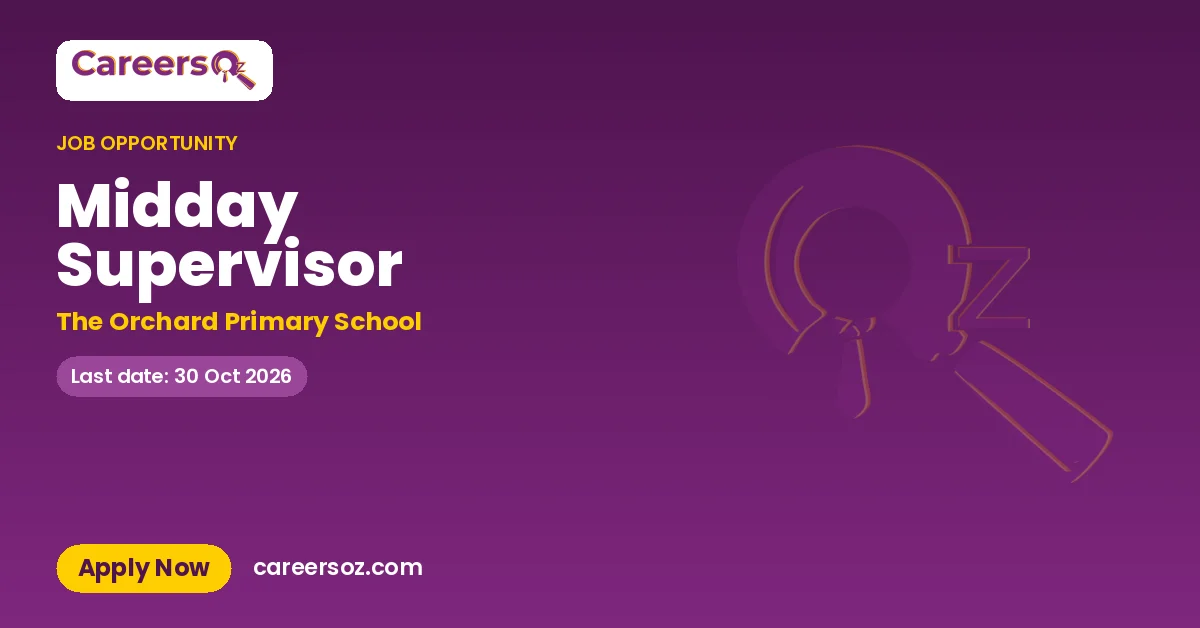 Midday Supervisor – The Orchard Primary School