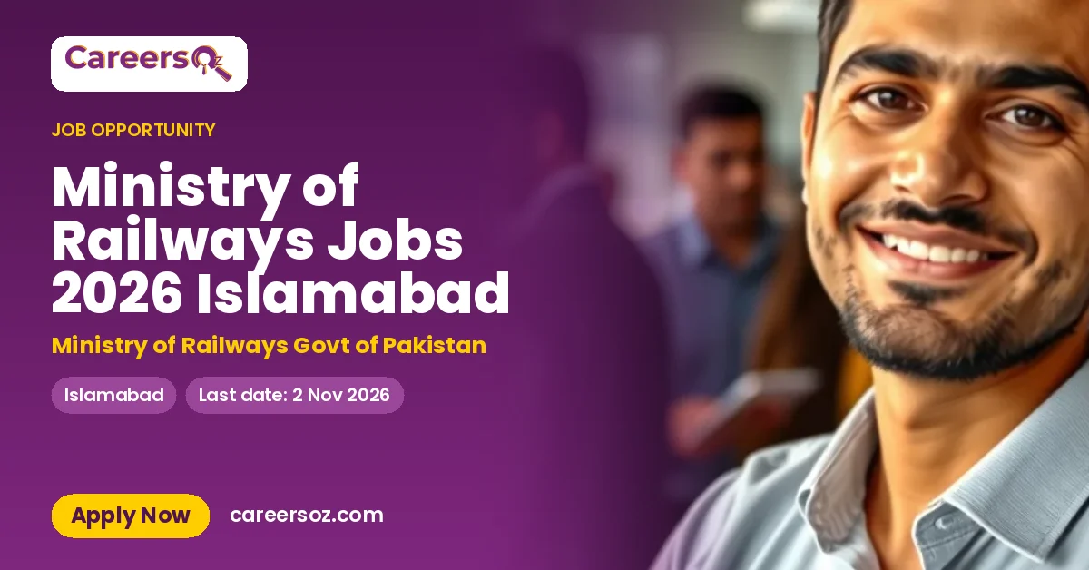Ministry of Railways Jobs 2026 Islamabad – Ministry of Railways Govt of Pakistan