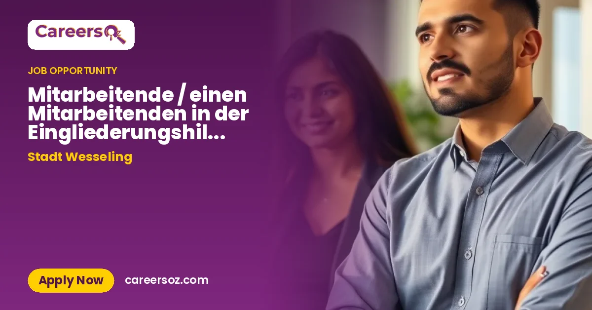 Mitarbeitende / einen Mitarbeitenden in der Eingliederungshilfe (w/m/d) – Stadt Wesseling