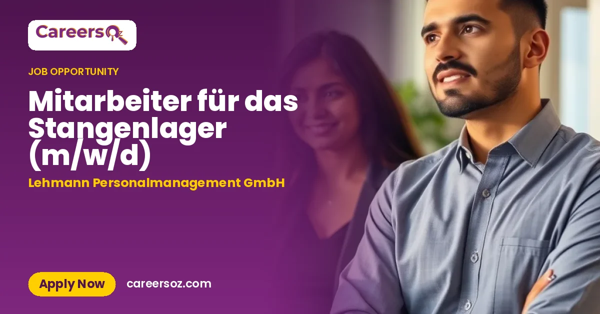Mitarbeiter für das Stangenlager (m/w/d) – Lehmann Personalmanagement GmbH