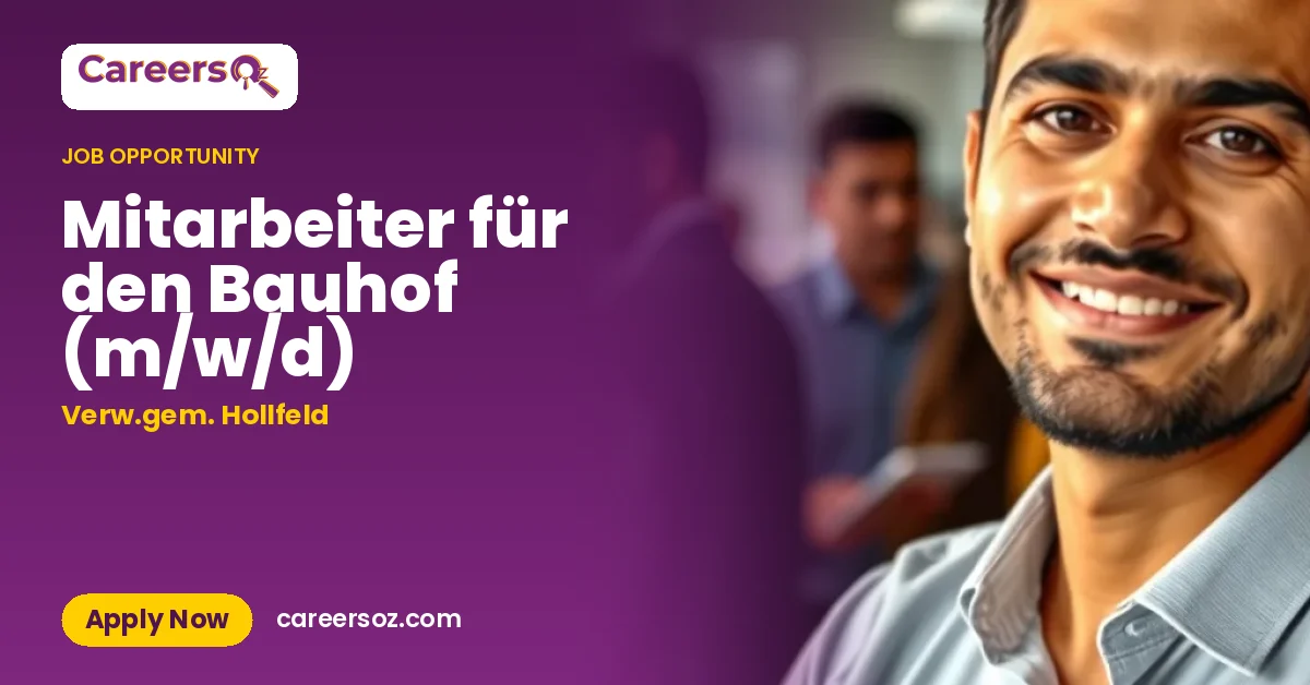 Mitarbeiter für den Bauhof (m/w/d) – Verw.gem. Hollfeld
