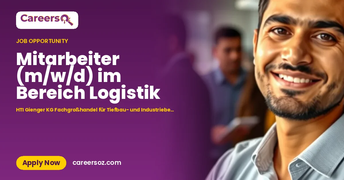 Mitarbeiter (m/w/d) im Bereich Logistik – HTI Gienger KG Fachgroßhandel für Tiefbau- und Industriebedarf