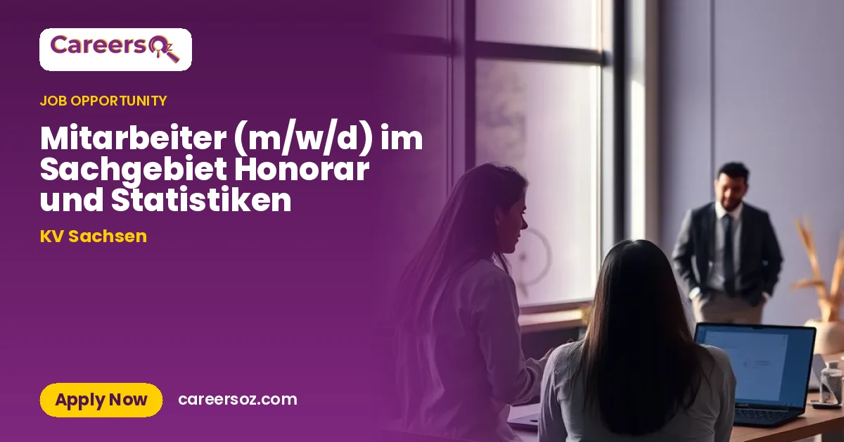 Mitarbeiter (m/w/d) im Sachgebiet Honorar und Statistiken – KV Sachsen