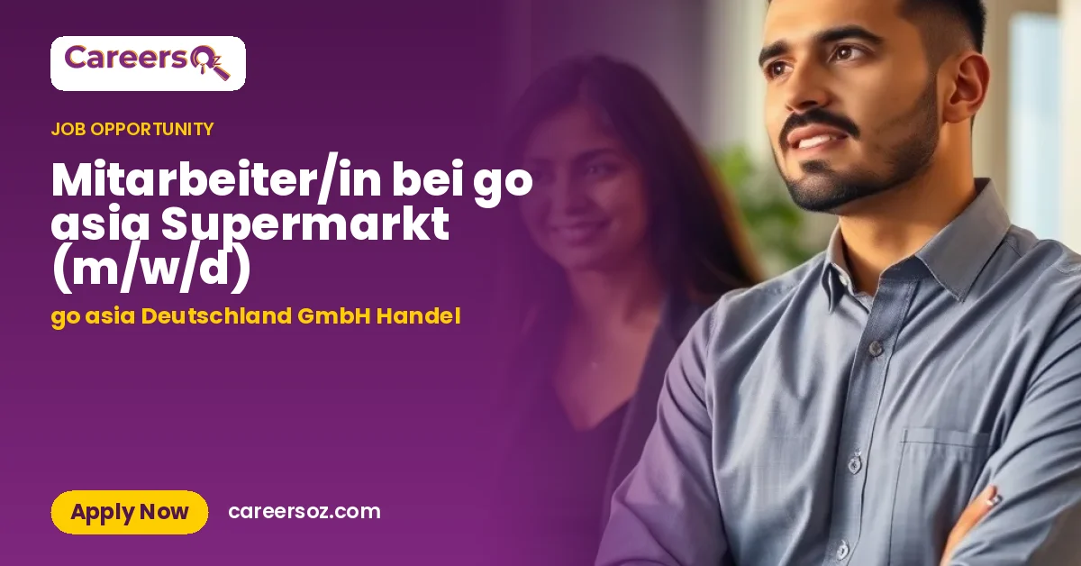 Mitarbeiter/in bei go asia Supermarkt (m/w/d) – go asia Deutschland GmbH Handel