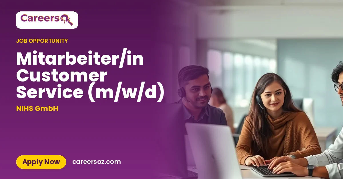 Mitarbeiter/in Customer Service (m/w/d) – NIHS GmbH