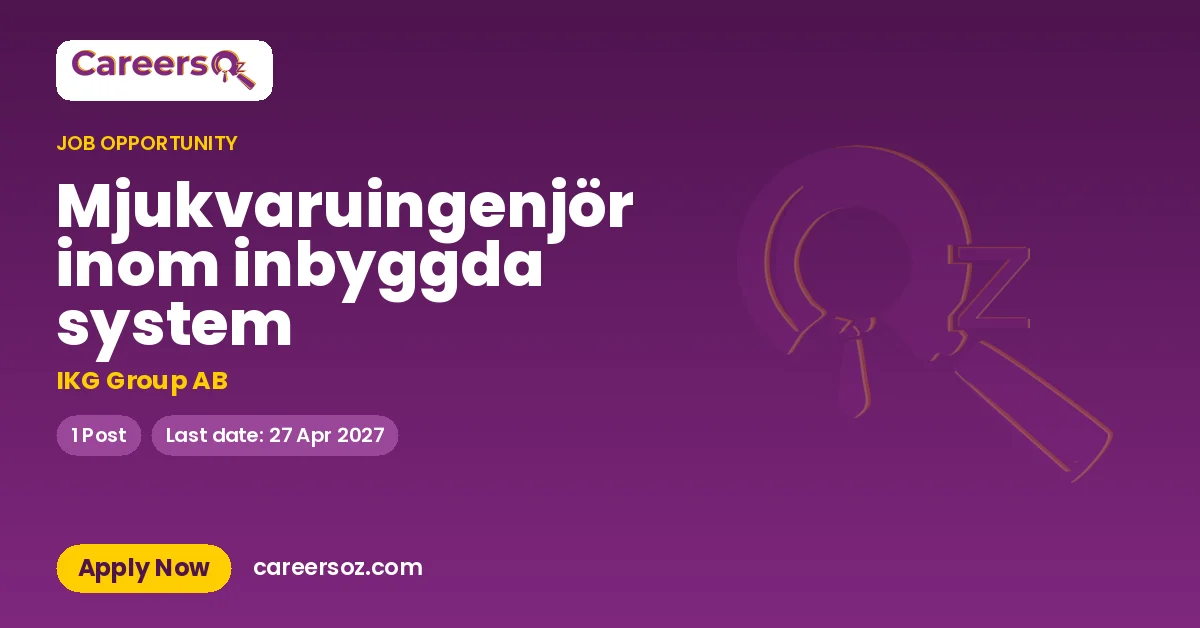 Mjukvaruingenjör inom inbyggda system – IKG Group AB