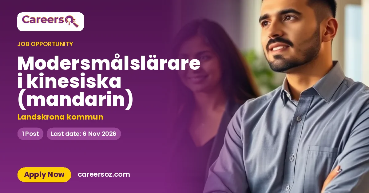 Modersmålslärare i kinesiska (mandarin) – Landskrona kommun
