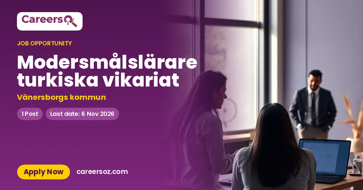 Modersmålslärare turkiska vikariat – Vänersborgs kommun