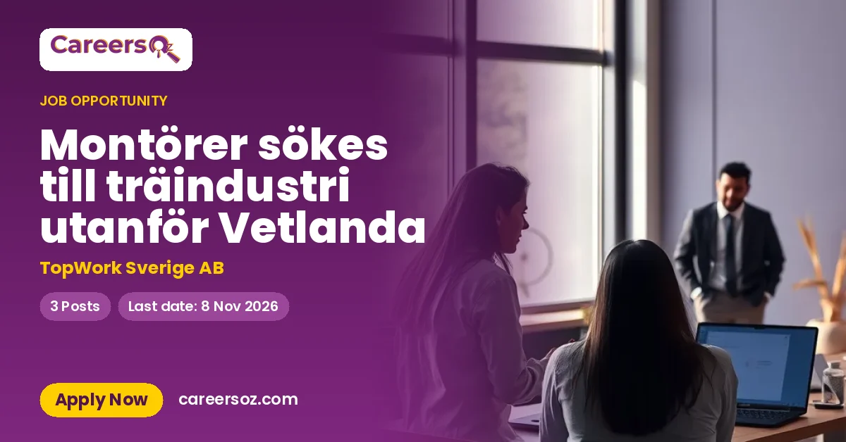 Montörer sökes till träindustri utanför Vetlanda – TopWork Sverige AB
