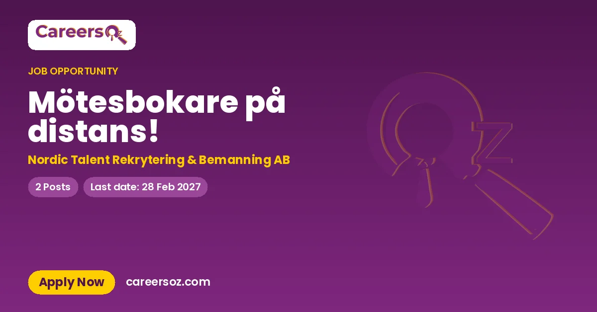 Mötesbokare på distans! – Nordic Talent Rekrytering & Bemanning AB
