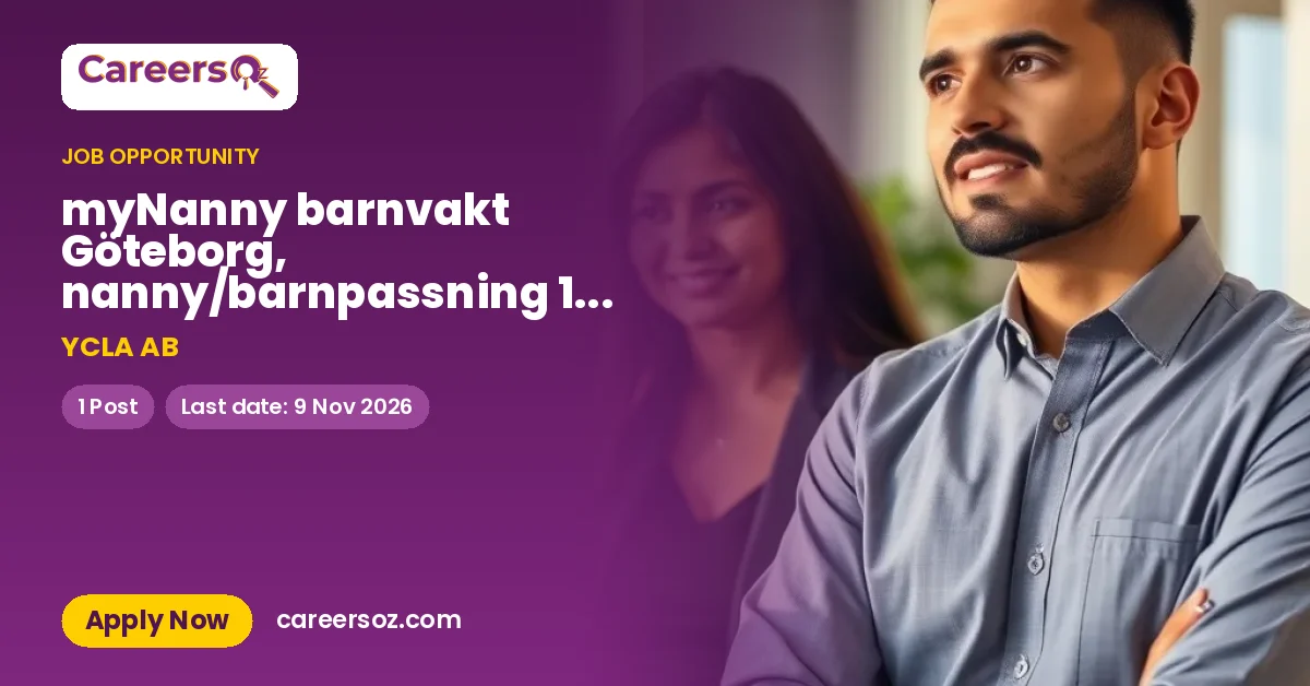 myNanny barnvakt Göteborg, nanny/barnpassning 1-2 gånger/veckan – YCLA AB