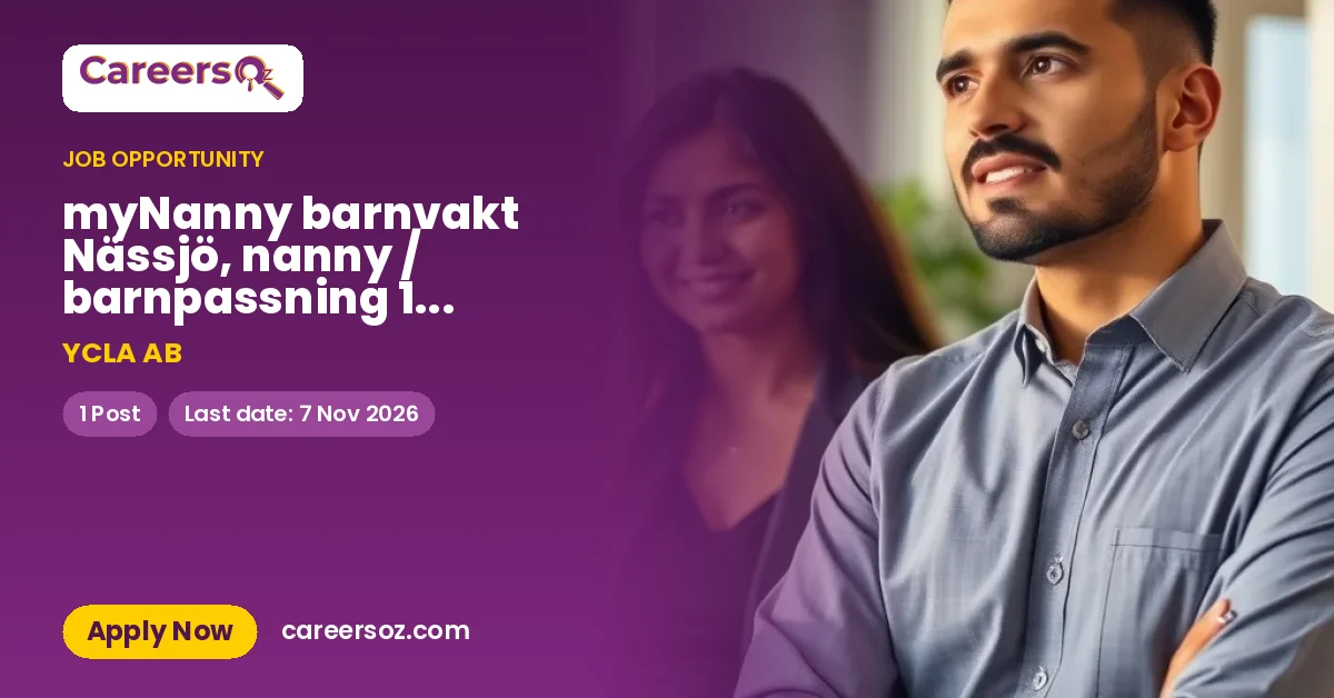 myNanny barnvakt Nässjö, nanny / barnpassning 1-2 pass/vecka – YCLA AB