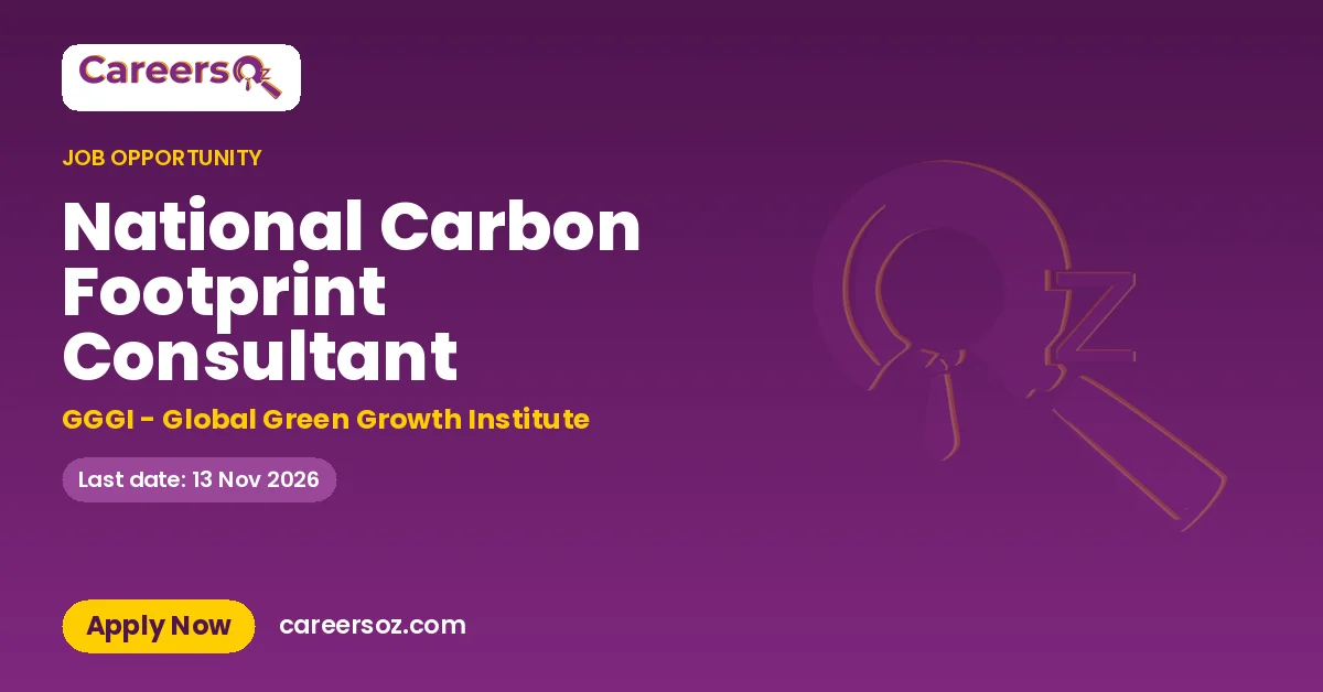 National Carbon Footprint Consultant – GGGI - Global Green Growth Institute