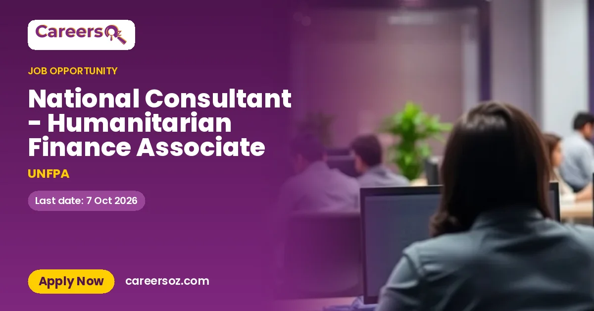 National Consultant - Humanitarian Finance Associate – UNFPA