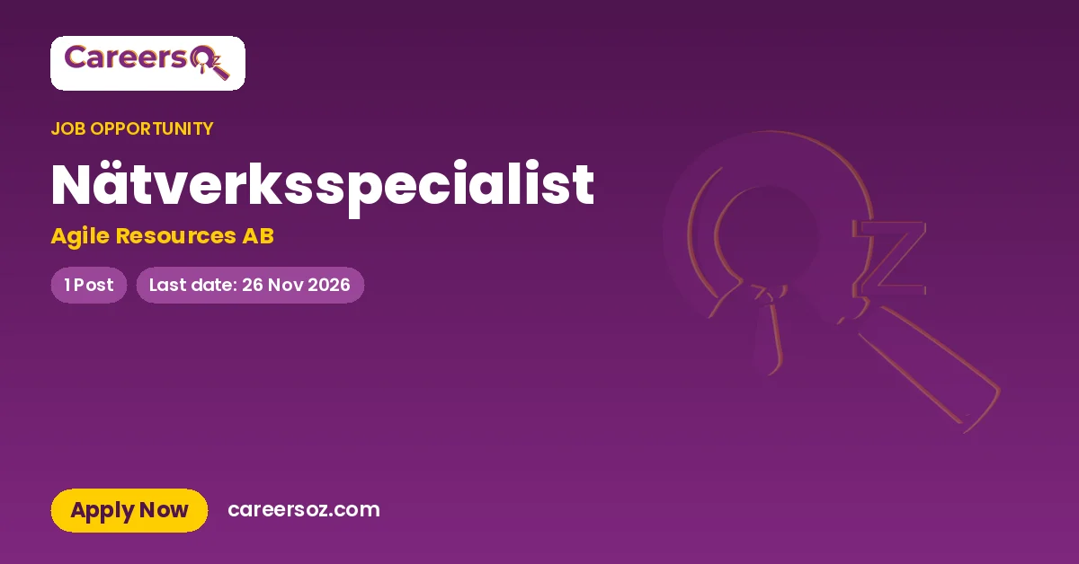 Nätverksspecialist – Agile Resources AB