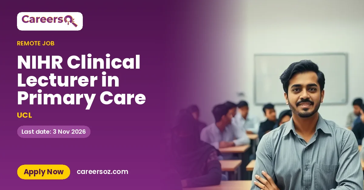 NIHR Clinical Lecturer in Primary Care – UCL