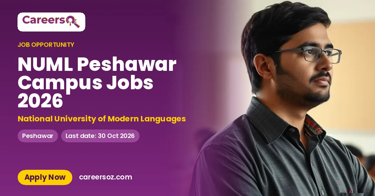 NUML Peshawar Campus Jobs 2026 – National University of Modern Languages