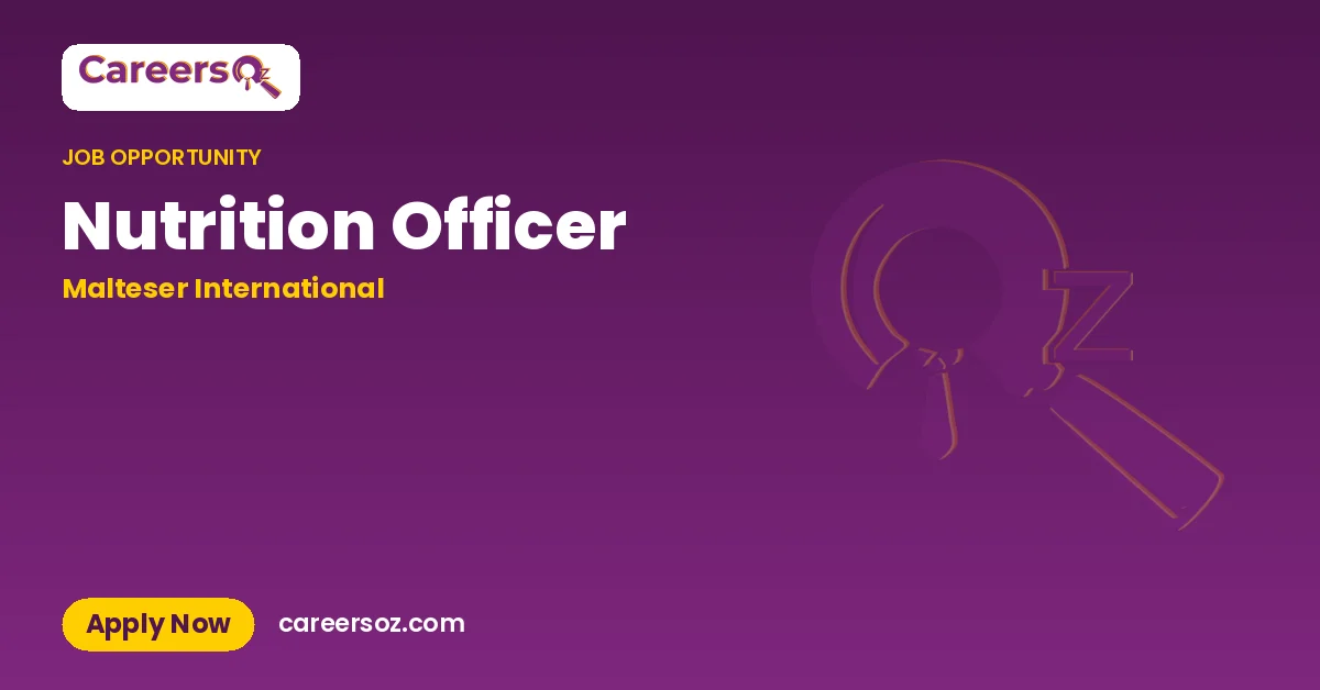 Nutrition Officer – Malteser International