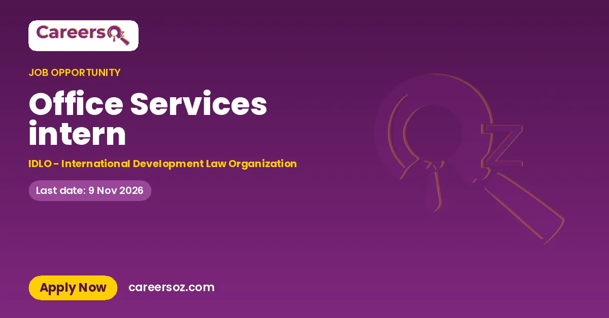 Office Services intern – IDLO - International Development Law Organization