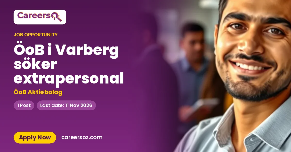 ÖoB i Varberg söker extrapersonal – ÖoB Aktiebolag