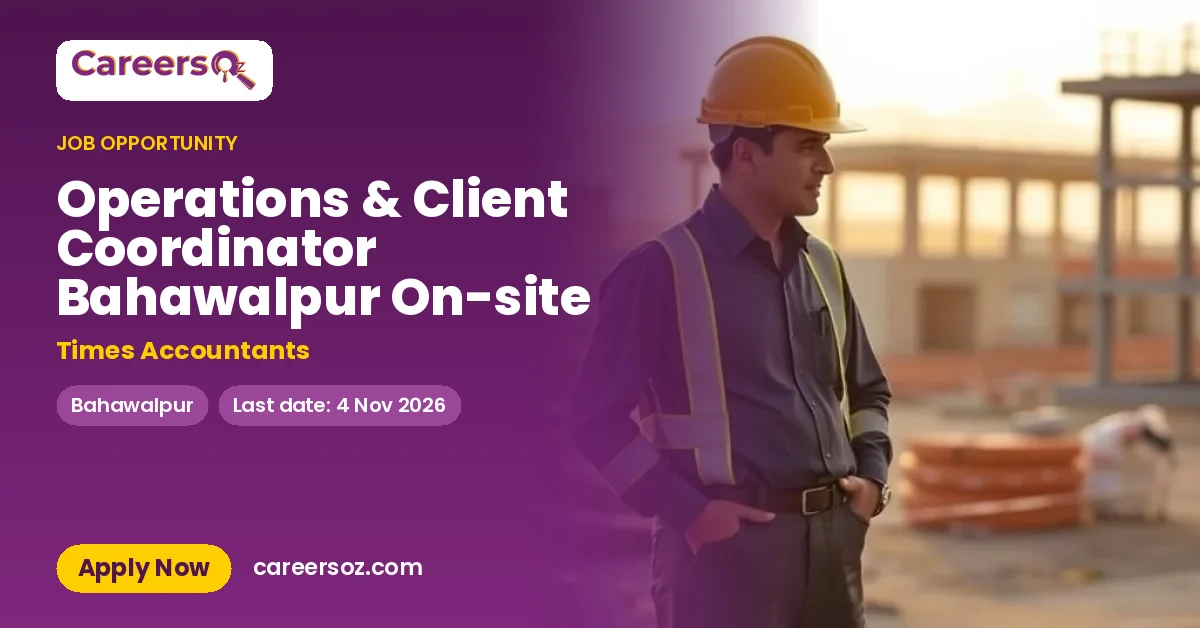 Operations & Client Coordinator Bahawalpur On-site – Times Accountants