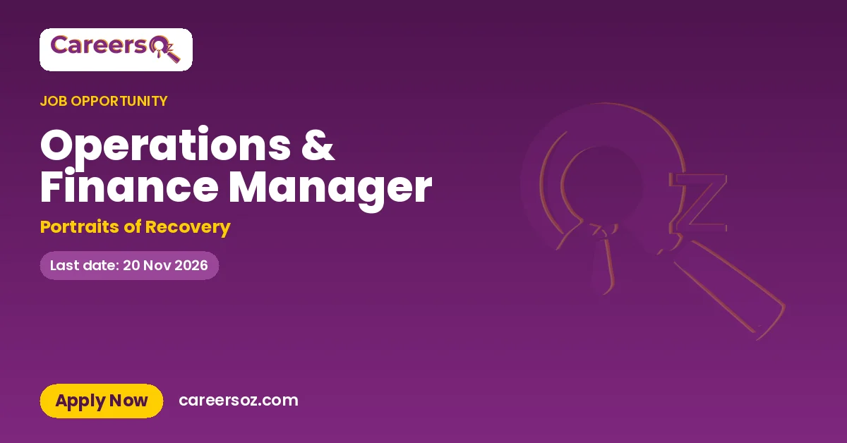 Operations & Finance Manager – Portraits of Recovery